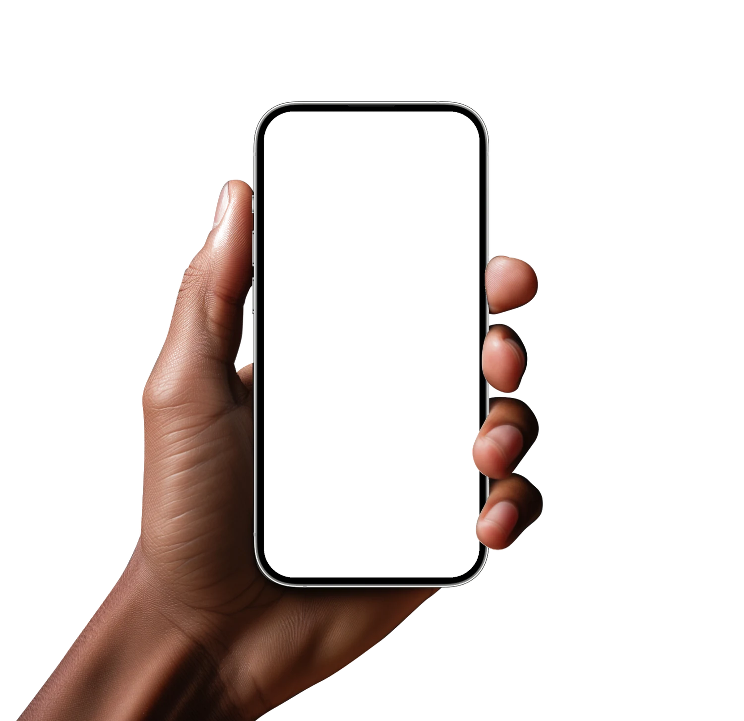 A hand holding an iPhone running Not Today.